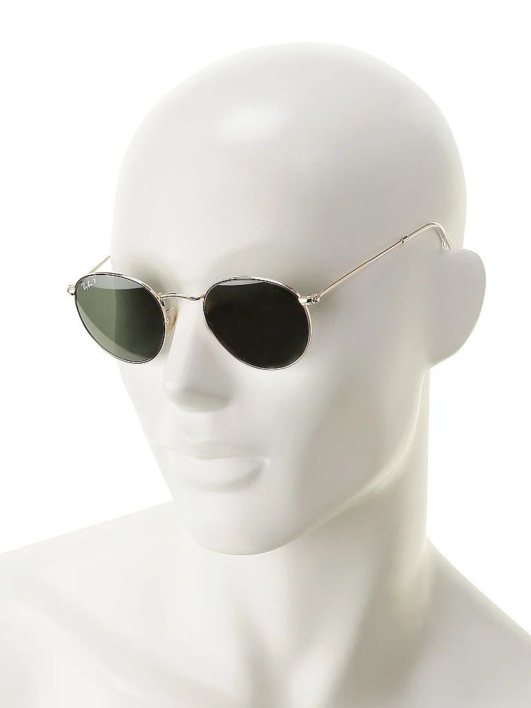 Ray-Ban RB 3447 Round Metal Sonnenbrille Gold 2
